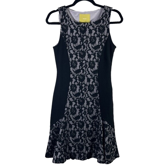 Maeve Anthropologie Sirena Dress Size Small Knit Lace Trim Swingy - Picture 2 of 15